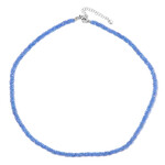 Zilveren halsketting met Blauwe Onyxen