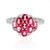 Bague en argent et Topaze rose