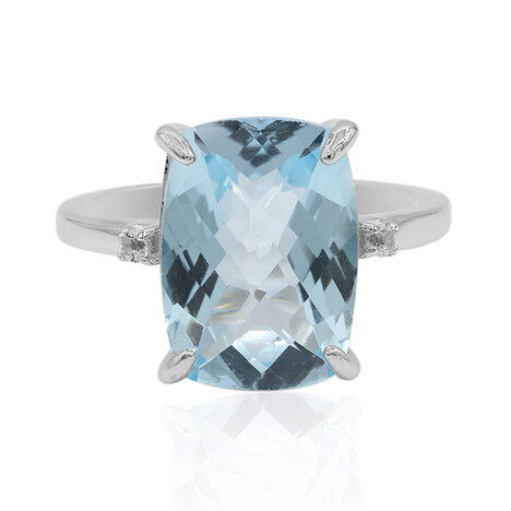 Anello in argento con Topazio Blu Cielo