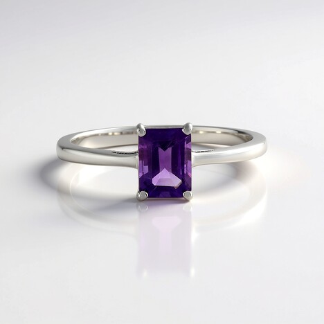 Anello in argento con Ametista del Marocco
