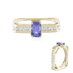Bague en or et Tanzanite AAA (de Melo)
