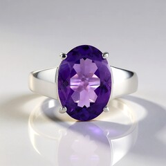 Anello in argento con Ametista Siberiana