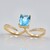 Anello in oro con Acquamarina Brasiliana AAA (de Melo)