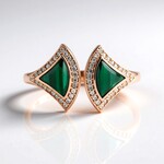 Anello in argento con Malachite (Adela Silber)