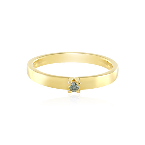 Anillo en plata con Diamante azul I2