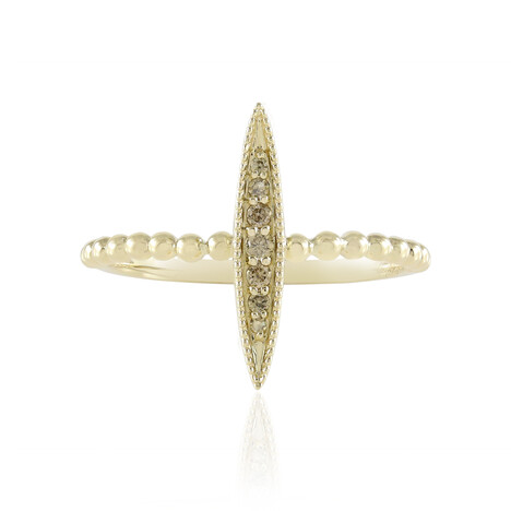 I2 Champagner-Diamant-Goldring (de Melo Gold)