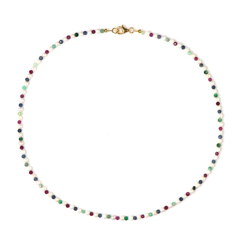 Collar en plata con Esmeralda (Riya)