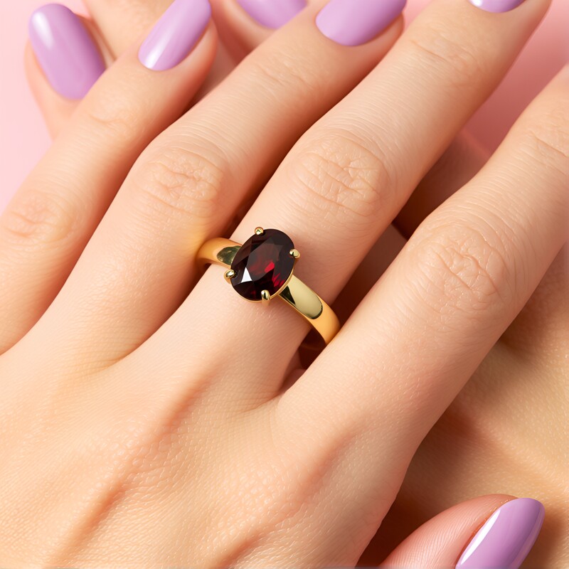 9K Noble Red Spinel Gold Ring (CUSTODANA)