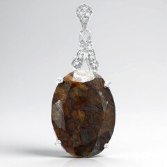 Ciondolo in argento con Quarzo Dinosauro