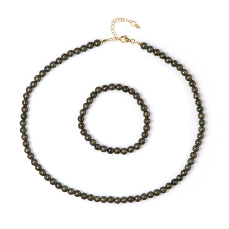 Set en plata con Pirita