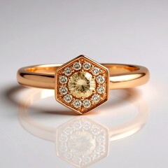 Anello in oro con Diamante Rose de France SI1 di Argyle