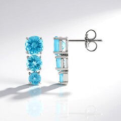 Orecchini in argento con Apatite Blu (de Melo Essence)