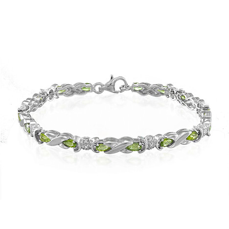 Brazalete en plata con Turmalina Paraíba