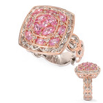 Anillo en plata con Zafiro rosado (Gems en Vogue)