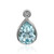 Zilveren hanger met een hemel-blauwe topaas