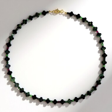 Collar en plata con Rubí Zoisite