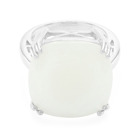 Anello in argento con Pietra di Luna Bianca