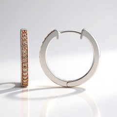 Orecchini in argento con Diamante Argyle Rose de France I1
