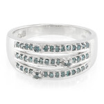 Zilveren ring met Fancy diamanten