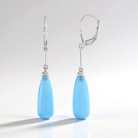Orecchini in argento con Onice Blu (MONOSONO COLLECTION)