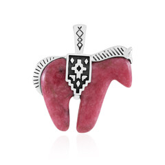 Ciondolo in argento con Rodonite