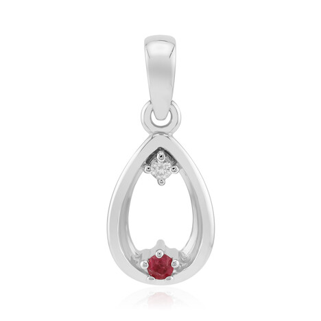 Colgante en plata con Berilo rojo