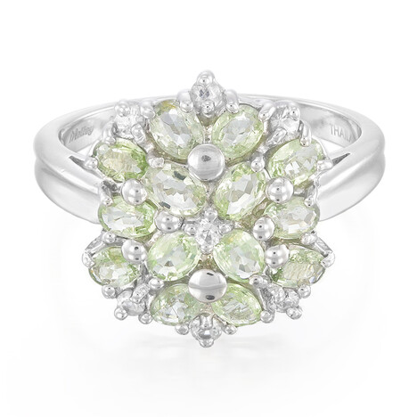 Anillo en plata con Turmalina Paraíba