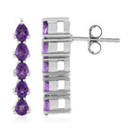 Zambian Amethyst Silver Earrings