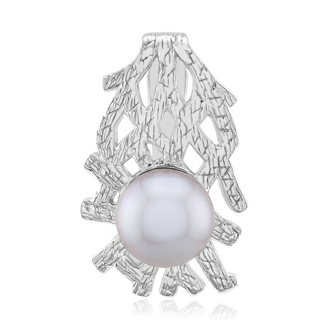 Pendentif en argent et Perle de culture d'eau douce argentée (MONOSONO COLLECTION)