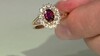 Anillo en oro con Rubelita de Brasil AAA