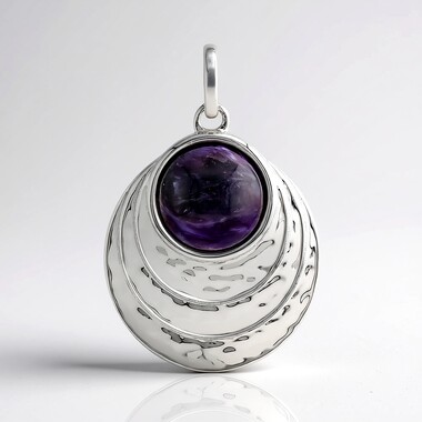 Ciondolo in argento con Charoite