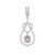 Pendentif en argent et Saphir rose de Ceylan