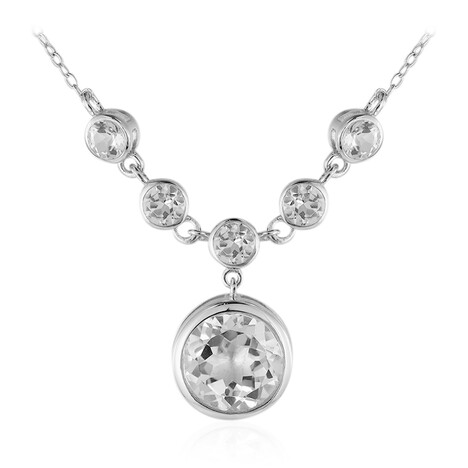 Weißer Topas-Silbercollier