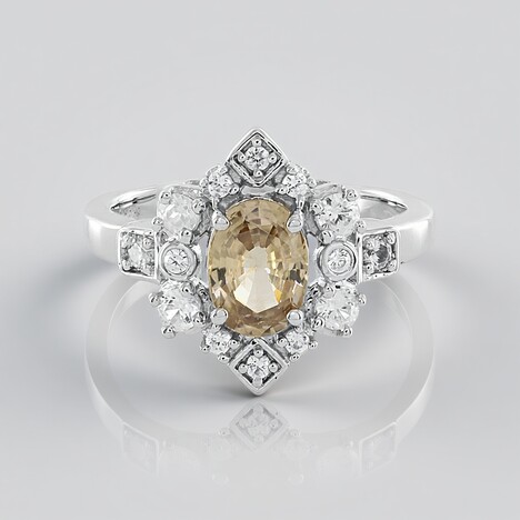 Anello in argento con Zircone Canarino