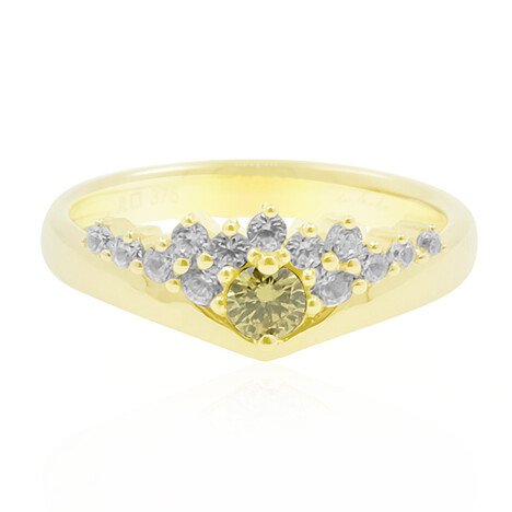 Anello in oro con Diamante Giallo SI2 (de Melo)