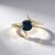 Anello in oro con Spinello Blu Cobalto Luc Yen (AMAYANI)