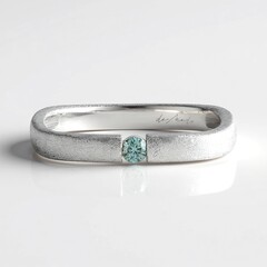 Anello in argento con Diamante Blu Cielo I2 (de Melo)