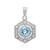 Sky Blue Topaz Silver Pendant
