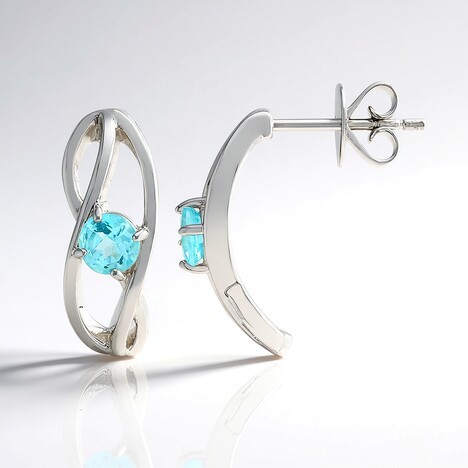 Orecchini in argento con Apatite Blu (Pallanova)