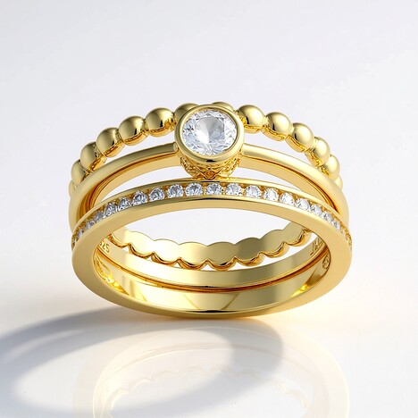 Anello in argento con Zircone (Adela Silber)