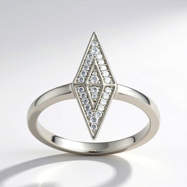 Zilveren ring met zirkonen
