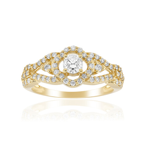 9K SI1 (G) Diamond Gold Ring (Annette)