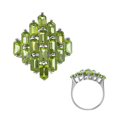 Anello in argento con Peridoto