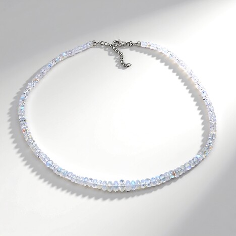 Collana in argento con Pietra di Luna Arcobaleno