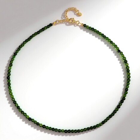 Collana in argento con Diopside Russo