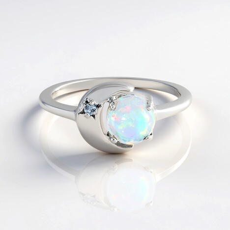 Anello in argento con Opale di Welo