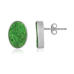 Uwarowit-Silberohrringe (Bali Barong)