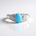 Anello in argento con Turchese Sleeping Beauty (Faszination Türkis)