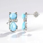 Orecchini in argento con Larimar