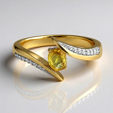 Anello in oro con Zaffiro Giallo del Queensland (Mark Tremonti)